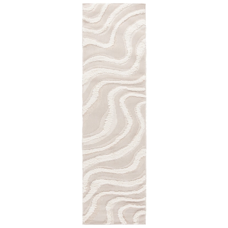 SAFAVIEH Trends Servanda Scandinavian Geometric Rug - 2'2" x 8' Runner - Beige/Ivory
