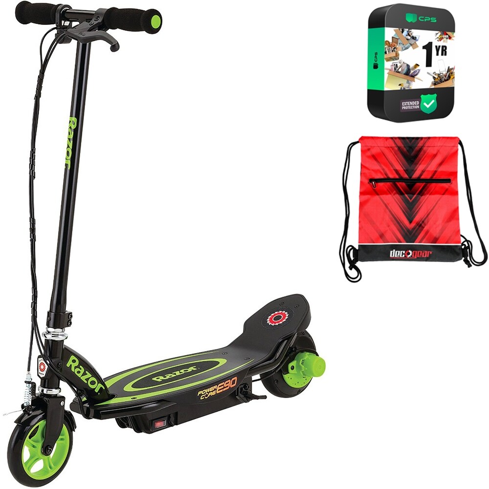 ＊erio＊ Razor E90 Power Core Electric Scooter, Extended Warranty and Deco