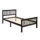 preview thumbnail 4 of 7, Twin Size Pine Wood Construction Platform Bed with Headboard and Footboard