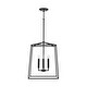preview thumbnail 56 of 73, Thea 4-light Foyer Pendant Matte Black - 20"H x 16"W