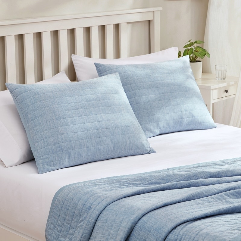 Cooling Pillow Sham Set of 2 - Cool to the Touch, Moisture Wicking, Lightweight & Breathable (Insert Not Included)