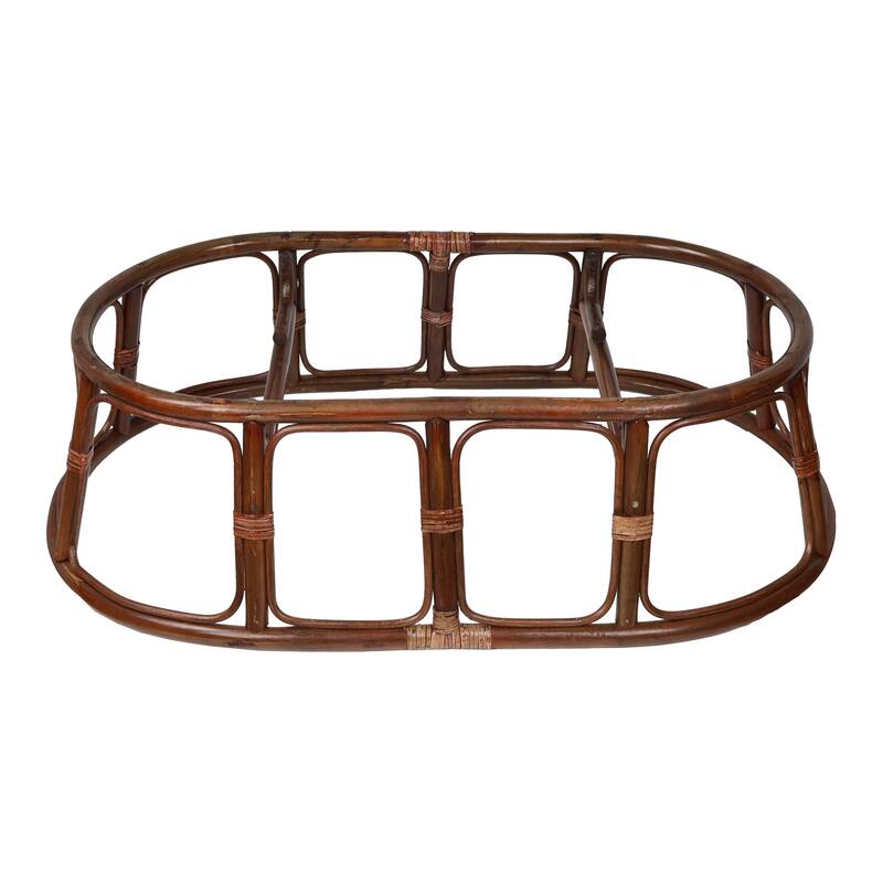 Bali Rattan Double Papasan Chair with Solid All-Weather Cushion