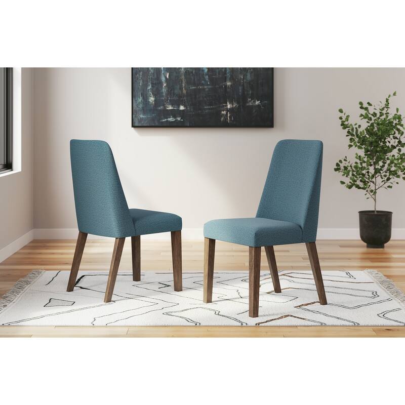 Signature Design by Ashley Lyncott Dining Upholstered Side Chair (Set of 2) - Teal
