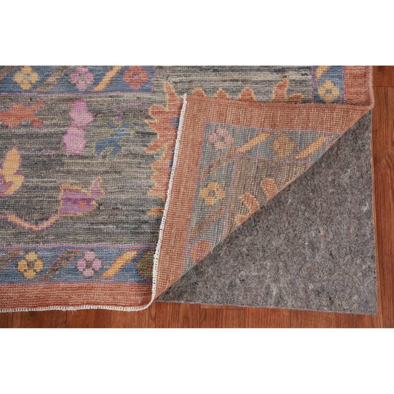 Hand Knotted Oriental 100% Wool Carpet Transitional All-Over Coral Oushak Area Rug - 10' 0'' X 8' 0''