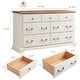 preview thumbnail 2 of 23, Vintage 7 Drawers Wood Dresser Chests, Rustic Dressers Chset Organizer