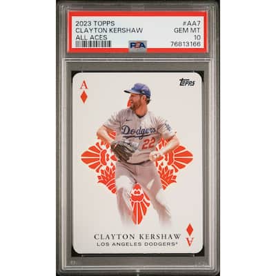 Clayton Kershaw 2023 Topps All Aces Baseball Card #AA7 Graded PSA 10 - 8'6" x 11'6"