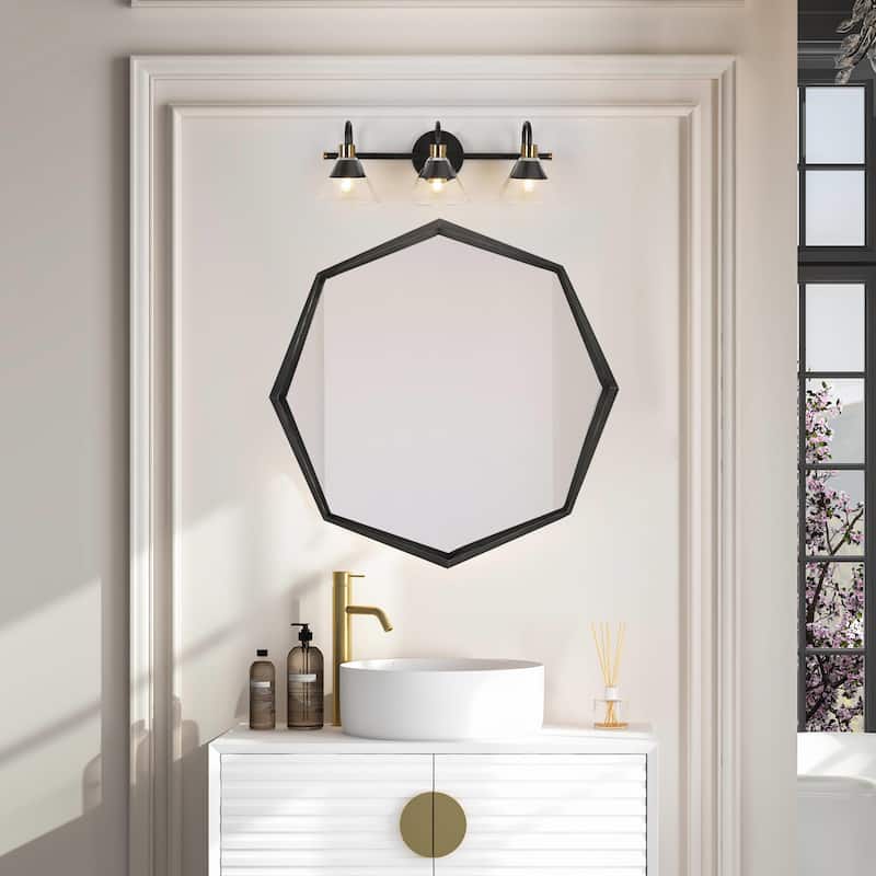 Petia Modern Contemporary Black Bathroom Vanity Lights Dimmable Wall Sconces