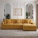 preview thumbnail 88 of 132, 118" W Corduroy L-shape Modular Sectional Sofa with Pillows