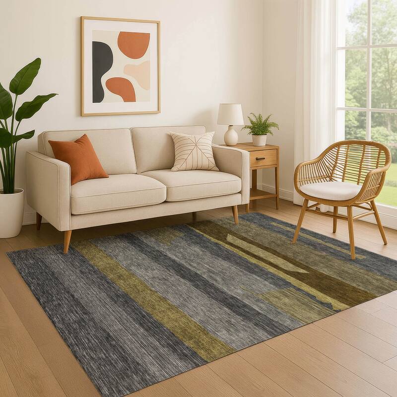 Premium Washable Super Soft Casual Contemporary Mayfield Rug - Gray - 3' x 5'