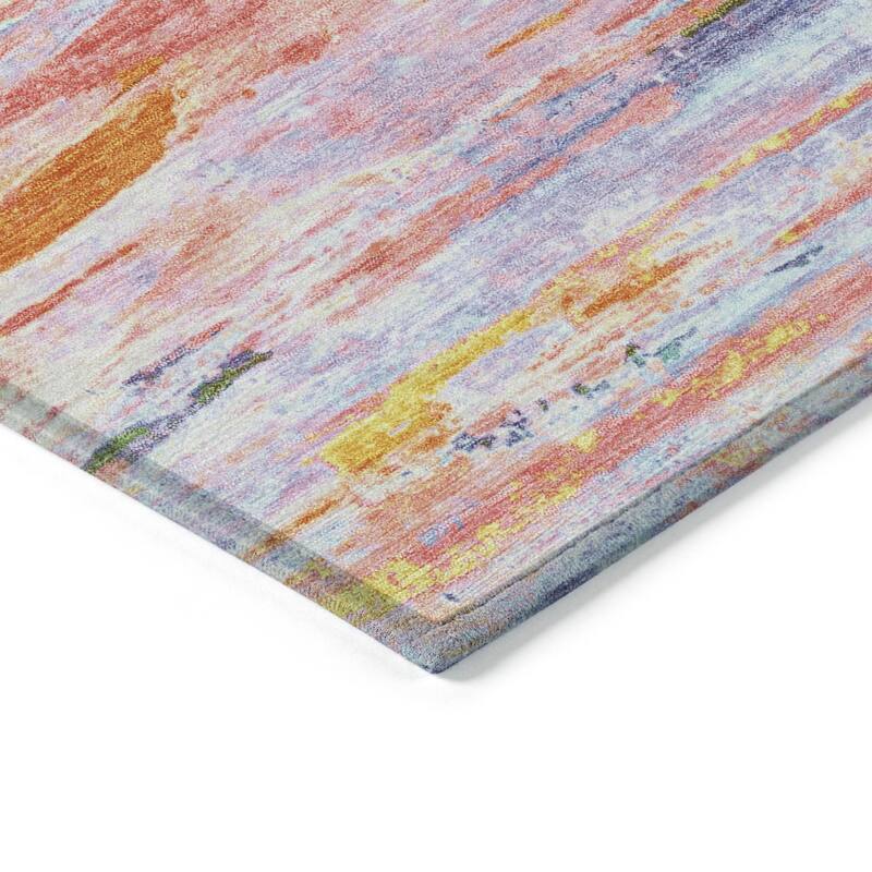 HomeRoots Abstract Transitional Rectangle Outdoor Rug