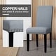 preview thumbnail 38 of 39, Costway Set of 4 Fabric Dining Chairs w/Nailhead Trim - See Description