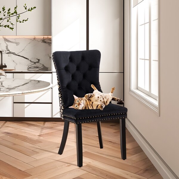 Modern Tufted Velvet Side Dining Chairs Set of 4 On Sale Bed Bath Beyond 37190728