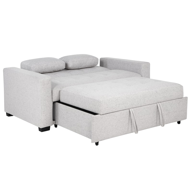 Drina Full Size Pull Out Sofa Bed Grey