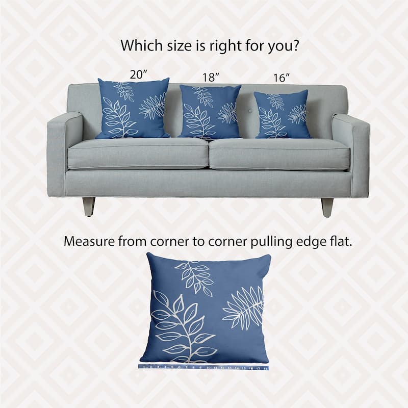 Fern Leaves Decorative Indoor Pillow