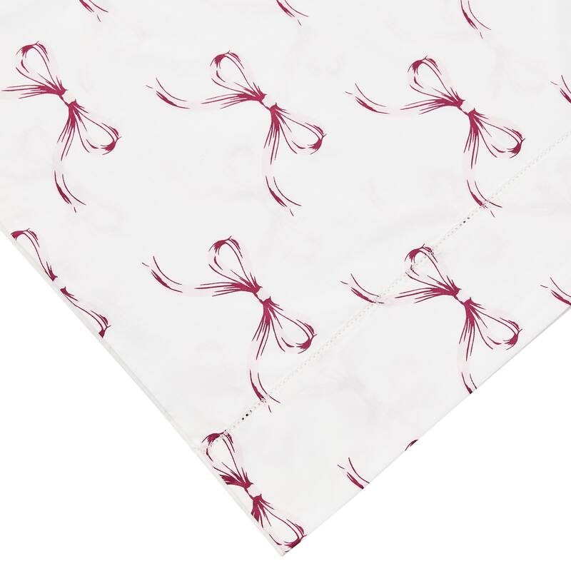 Gentle Ribbons Cotton Sheet Set Rose