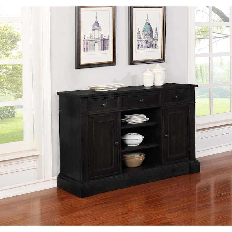 Phelps 2-door Sideboard Buffet Cabinet Distressed Noir