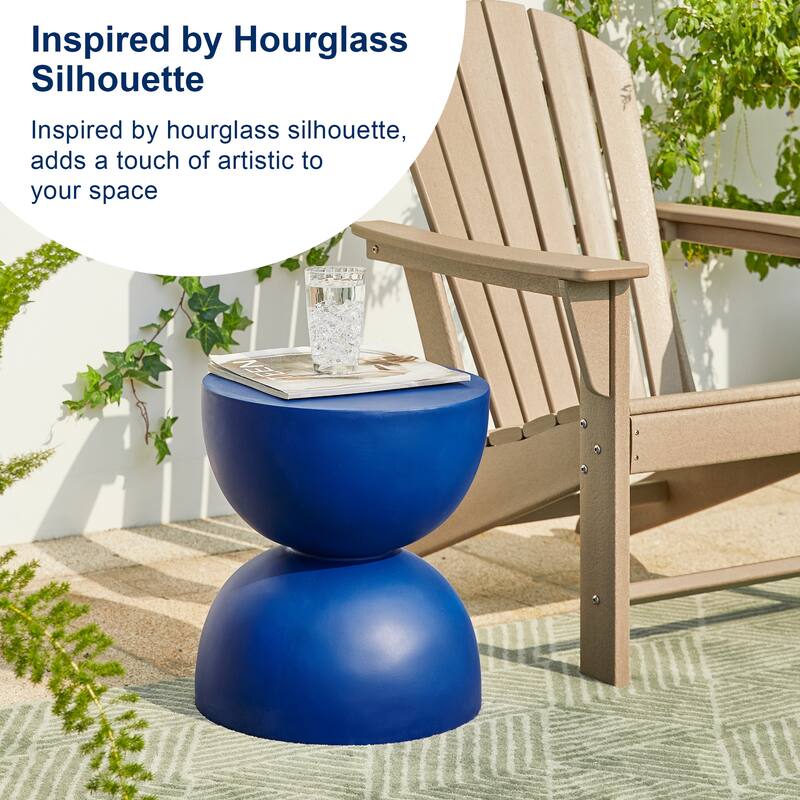 Glitzhome 18"H Modern MGO Faux Terrazzo Garden Stool Planter Stand - 15.75"L X 15.75"W X 17.75"H