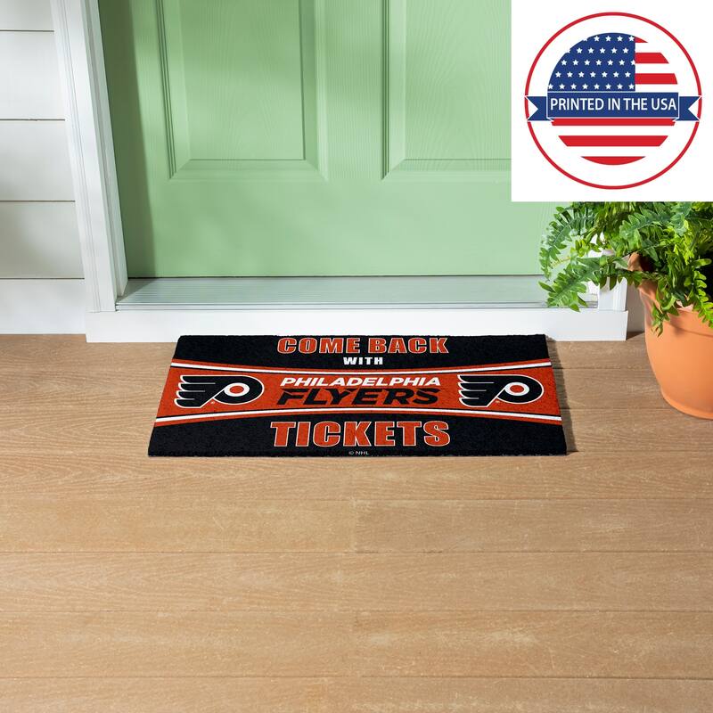 Ottawa Senators 28 in. x 16 in. PVC "Come Back With Tickets" Trapper Door Mat