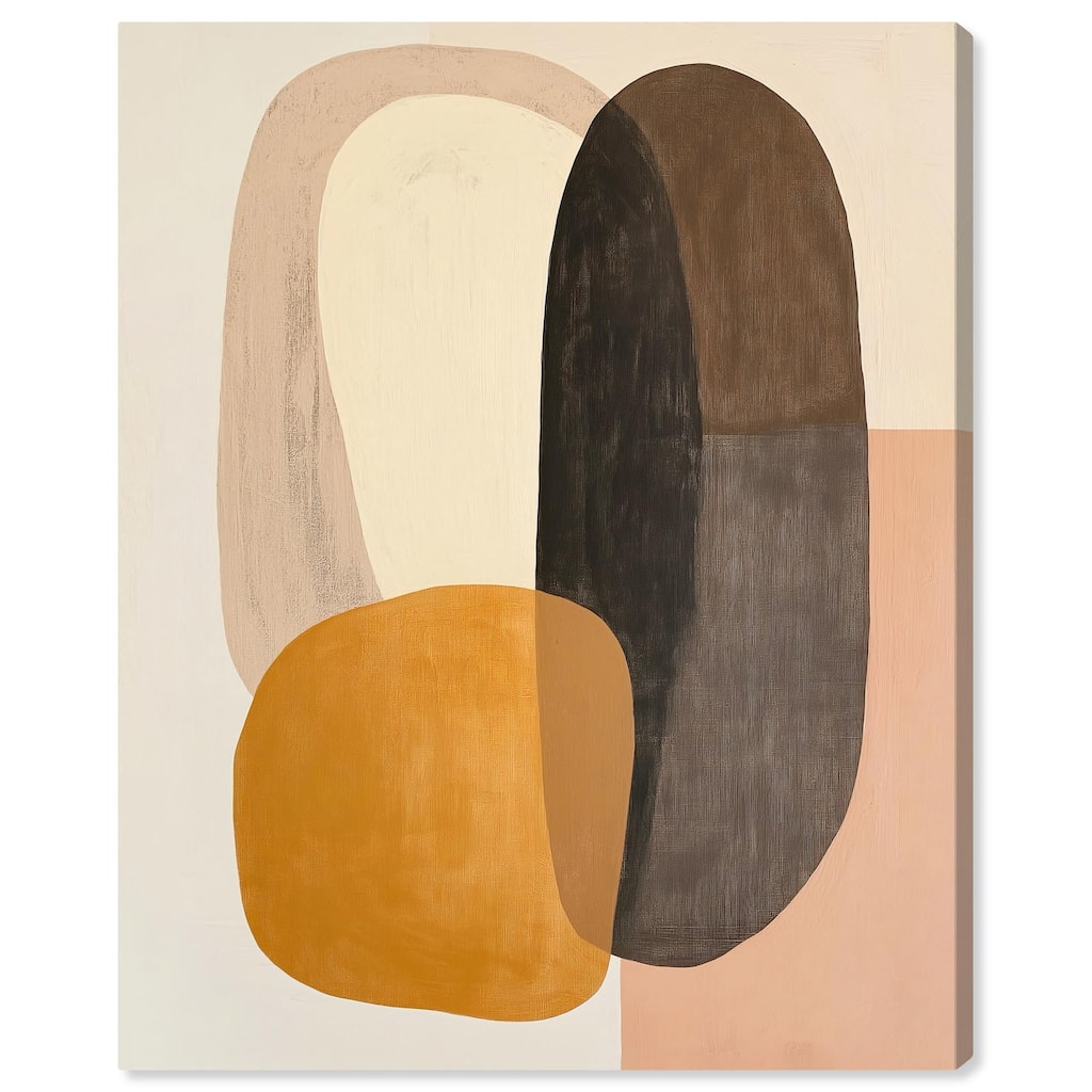 Burnt Ochre Orbit Canvas by Art Remedy, Gallery Wrapped