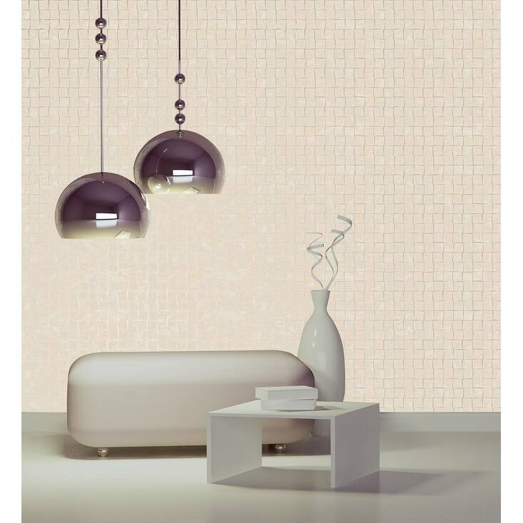 Decorline Cubist Taupe Geometric Wallpaper - 20.5in x 396in x 0.025in