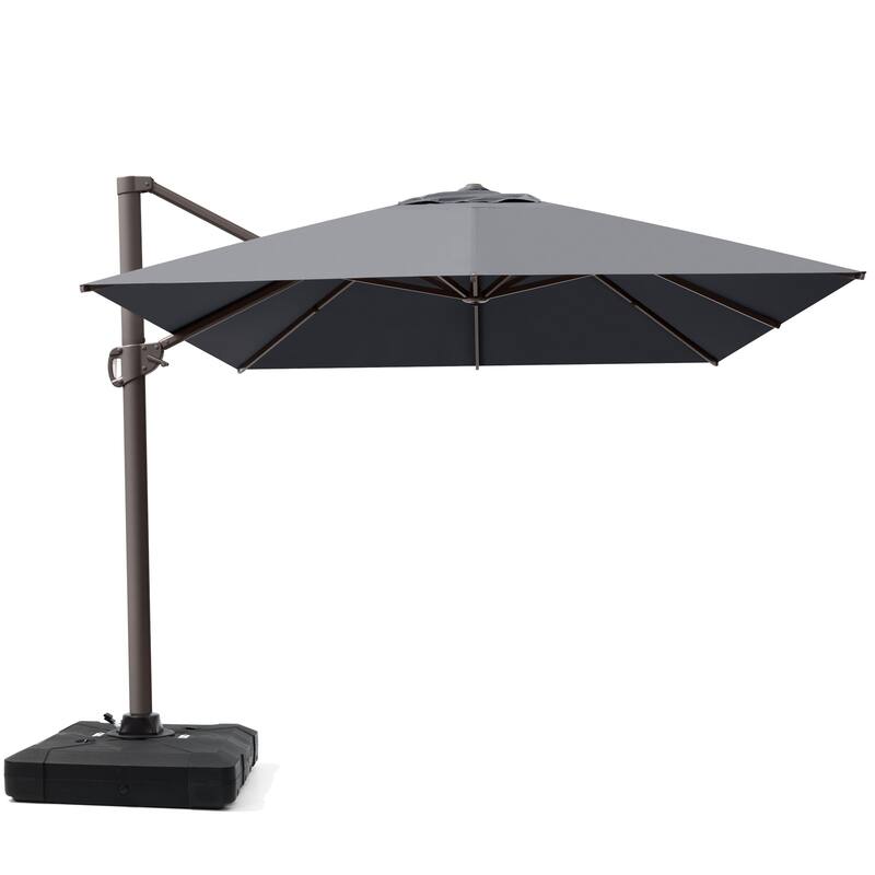 10x12.5 FT Outdoor Patio Cantilever Umbrella with Base