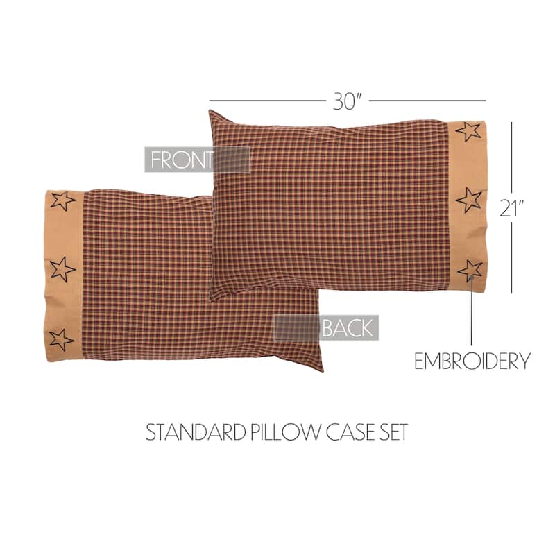 Patriotic Patch Pillow Case Set
