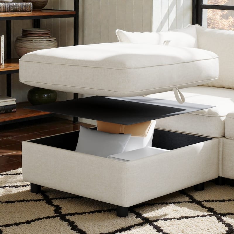 Modular Sectional Sofa with Storage, 8-Seat Convertible Sleeper Sofa Set, Chenille Flexible Modular Combination