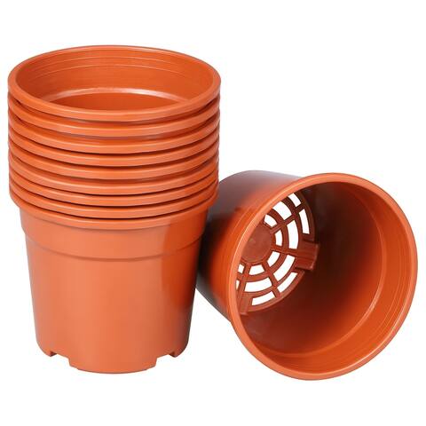 Plastic Plant Pot with Holes Flower Planter Container - Indoor Outdoor