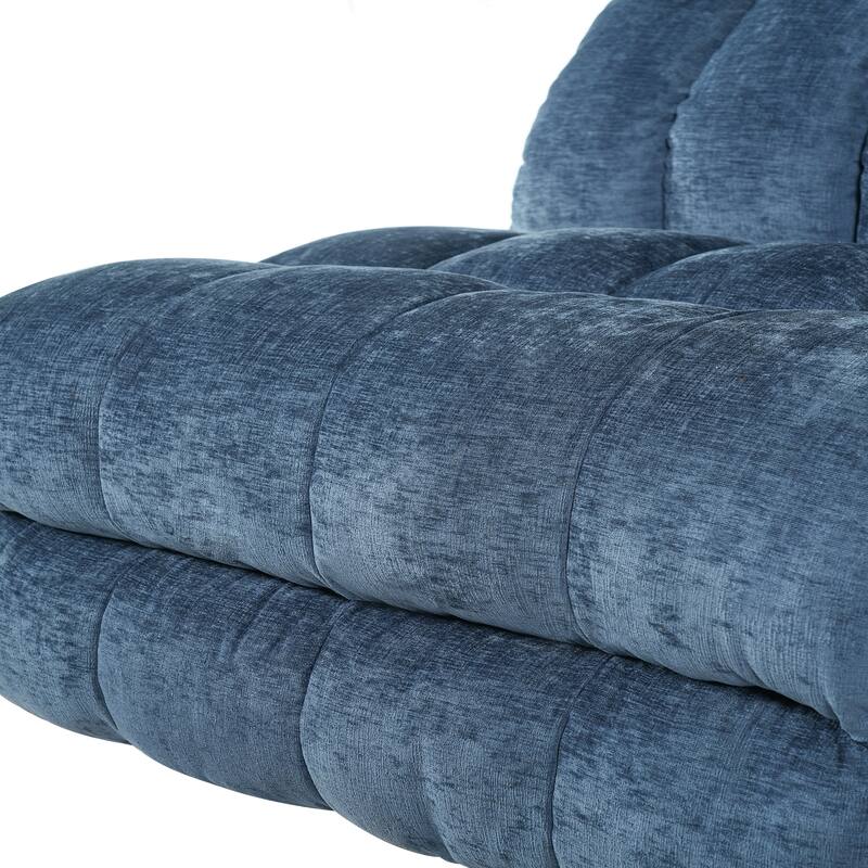 360° Swivel Rocker Recliner Chair Chenille Upholstered Manual Recliner