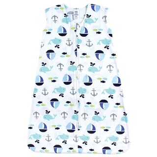 Luvable Friends Baby Boy Sleeveless Jersey Cotton Sleeping Bag, Sack, Blanket, Ocean Jersey