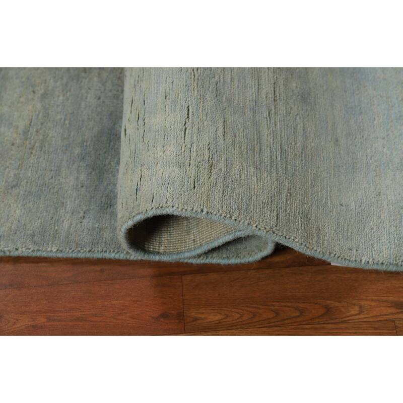 Hand Knotted Oriental 100% Wool Carpet Modern Modern Navy Blue & Blues Gabbeh Area Rug - 4' 1'' X 2' 8''