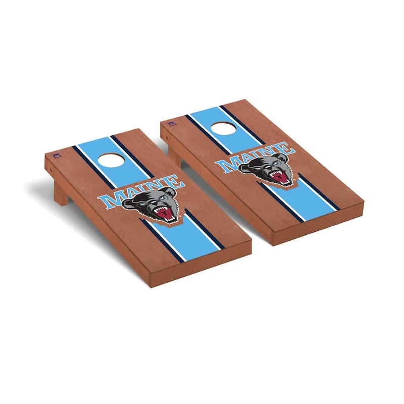 University of Maine Black Bears Rosewood Cornhole Board Set