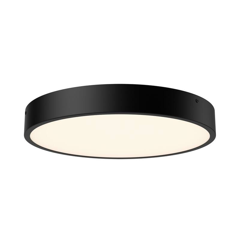 Alora Lighting FM554015-5CCT Adelaide 15" Wide LED Flush Mount Drum - Matte Black
