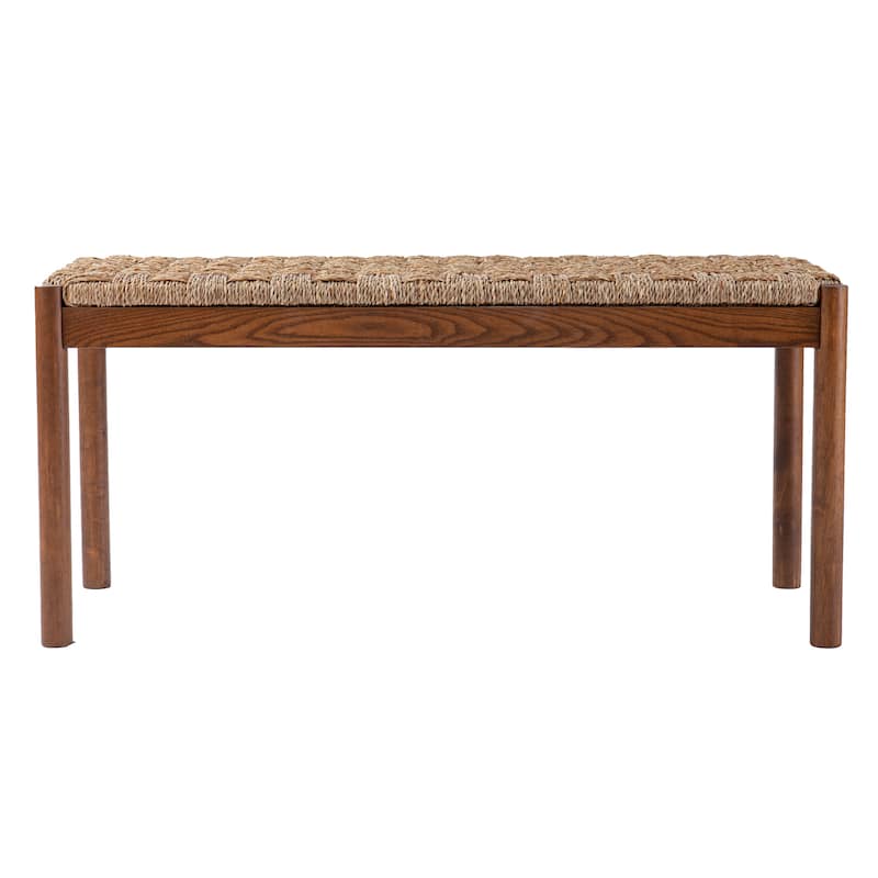 SEI Furniture Scalby Natural Seagrass Bench - 39"W x 15"D x 18"H