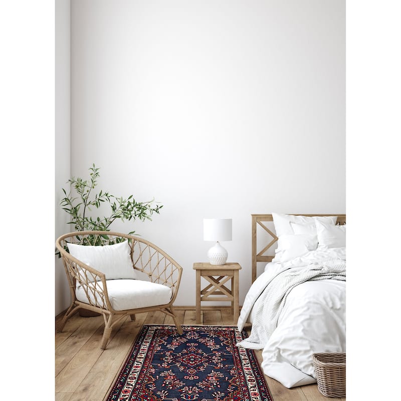 ECARPETGALLERY Hand-knotted Anadol Navy Wool Rug - 3'0 x 5'1