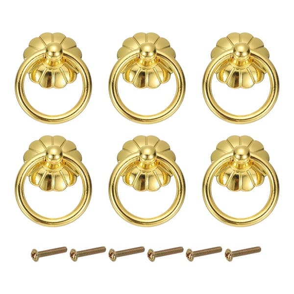 gold ring dresser knobs Cabinet with Screws for Cupboard Drawers - Bed Bath & Beyond tihuan