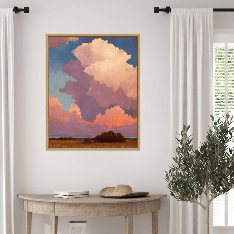 Landscape Light in the Clouds by Mary Sparrow Framed Canvas Wall Art Print