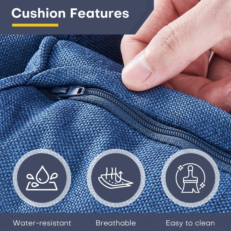 Gymojoy Outdoor Rattan Chairs with Armrest Chair Weather-resistance