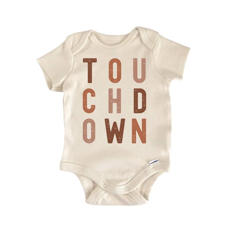 Football Touchdown - Baby Boy Girl Clothes Infant Bodysuit Funny Cute - White - 6-9M