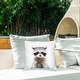 preview thumbnail 2 of 5, Stupell Baby Raccoon Face Wildlife Animal Printed Outdoor Throw Pillow Design by Katherin Pienaar