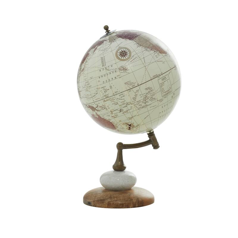 Cream Mango Wood Globe