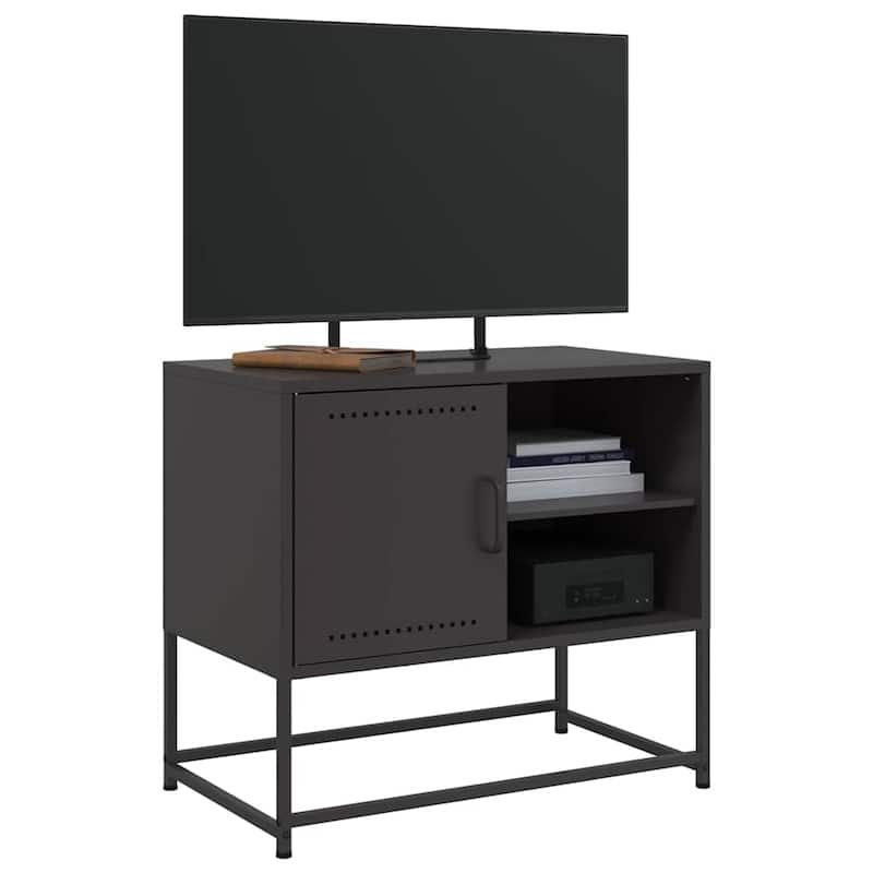 vidaXL TV Stand Entertainment Center Media Unit Living Room Furniture Steel - 15.4 x 26.8 x 23.8