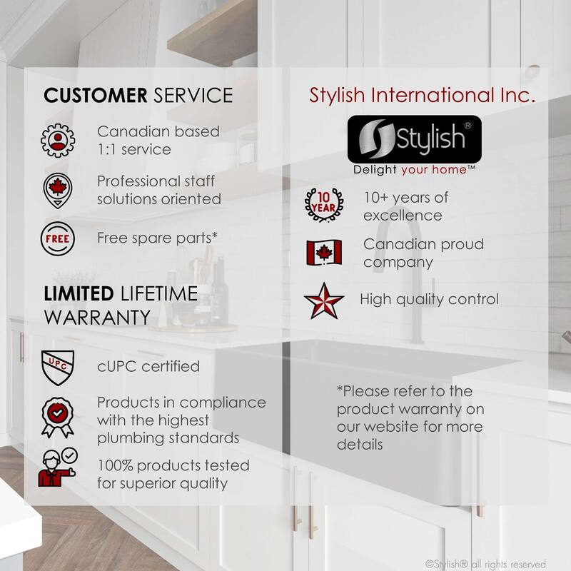 STYLISH Undermount 30" Workstation Single-Bowl Composite Granite Kitchen Sink - 30" x 21" x 10"