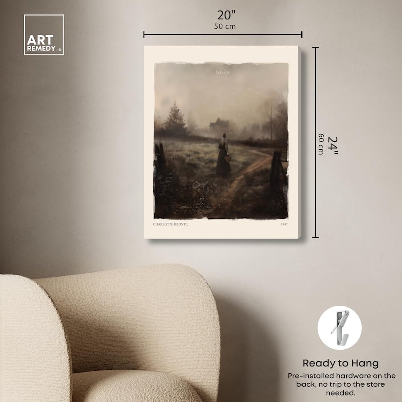 Jane Eyre Canvas by Art Remedy, Gallery Wrapped