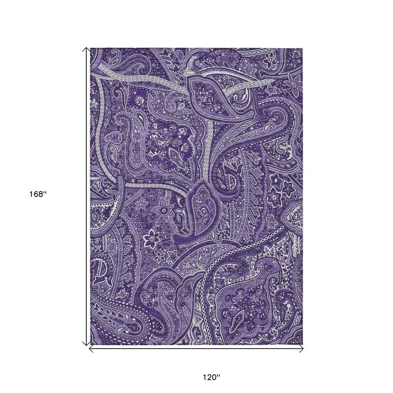 HomeRoots Paisley Traditional Rectangle Outdoor Rug