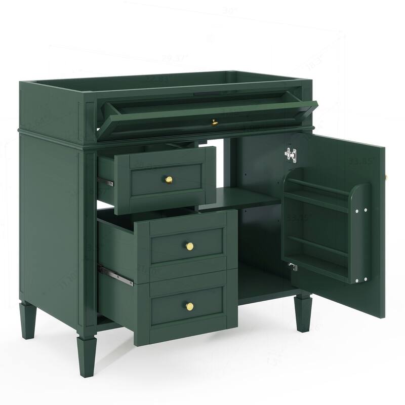 Modern Bathroom Vanity with Multiple Drawers