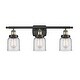 preview thumbnail 66 of 79, Innovations Lighting Ballston Urban Bell - 3 Light 26" Bath Vanity Light Clear/Black Antique Brass Finish