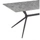 preview thumbnail 77 of 131, Elega Modern Sintered Stone Dining Table Modern Trestle Base Powder-Coated Steel Frame Kitchen Table - 47"-71"