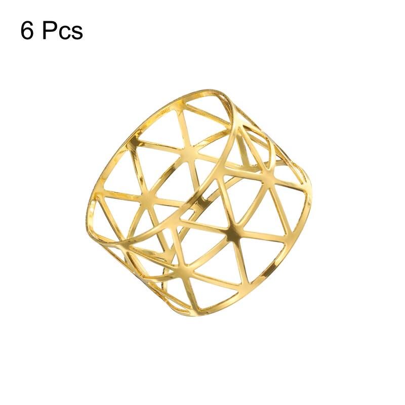 Napkin Rings Metal Triangle-Shaped Napkin Holder for Dinner
