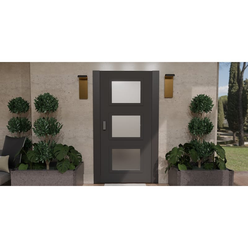 Lunar Integrated LED Matte Black Outdoor Wall Lantern